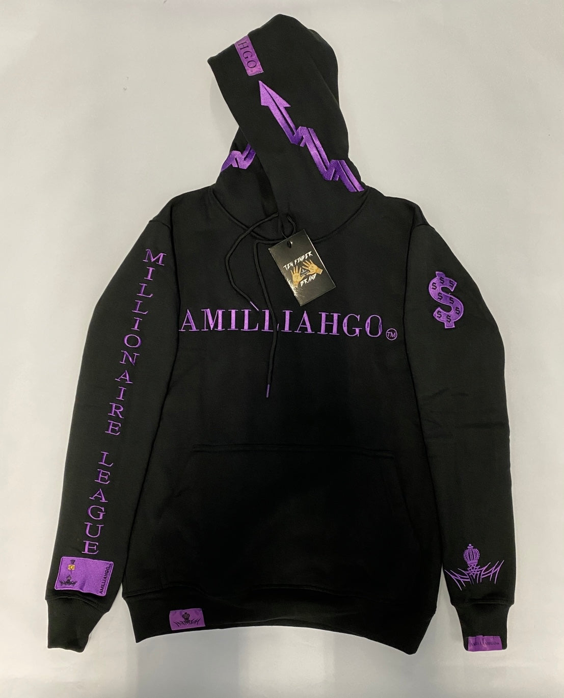 AMILLIAHGO TEN FINGER BRAND DESIGN HOODIE