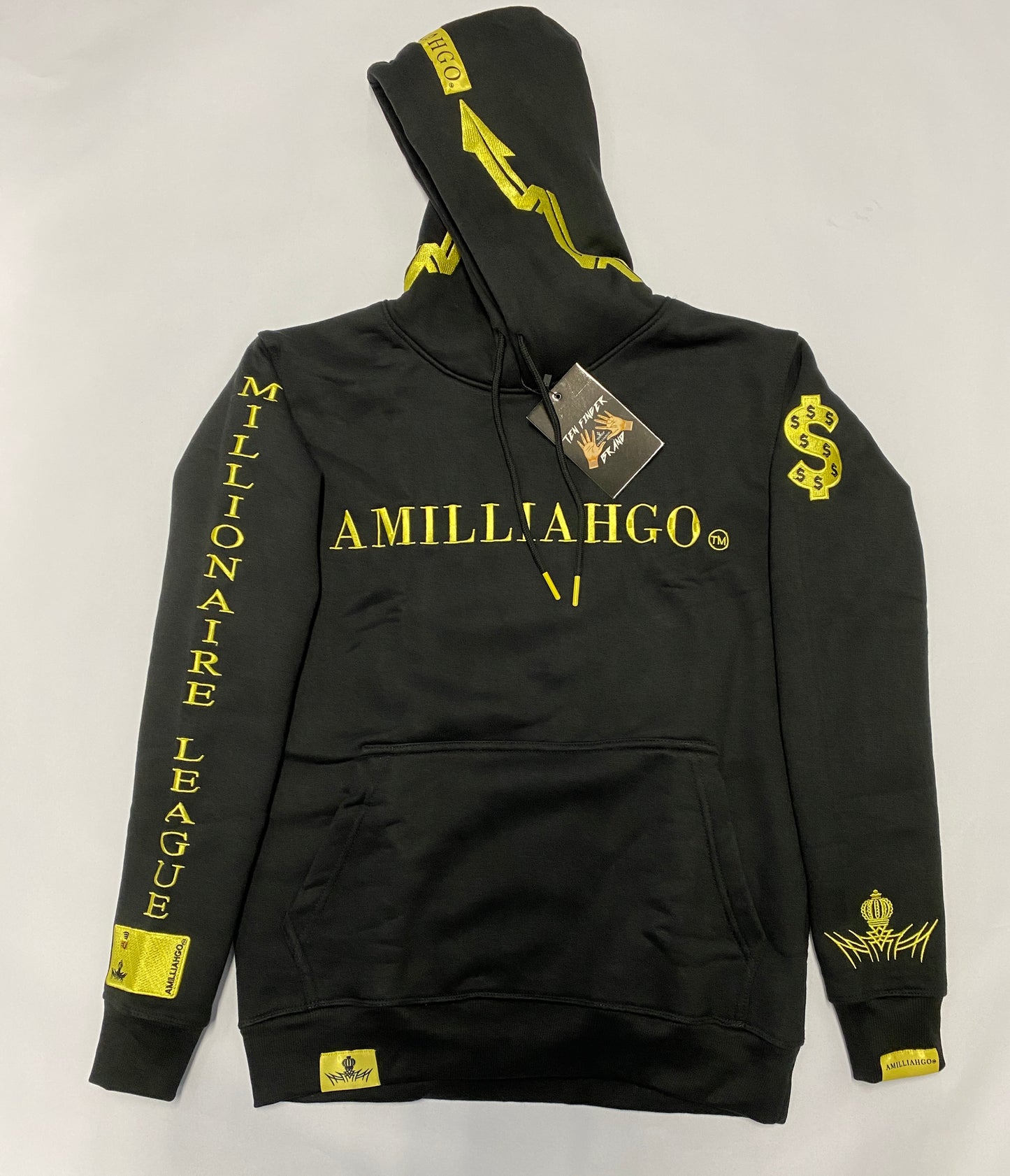 AMILLIAHGO TEN FINGER BRAND DESIGN HOODIE