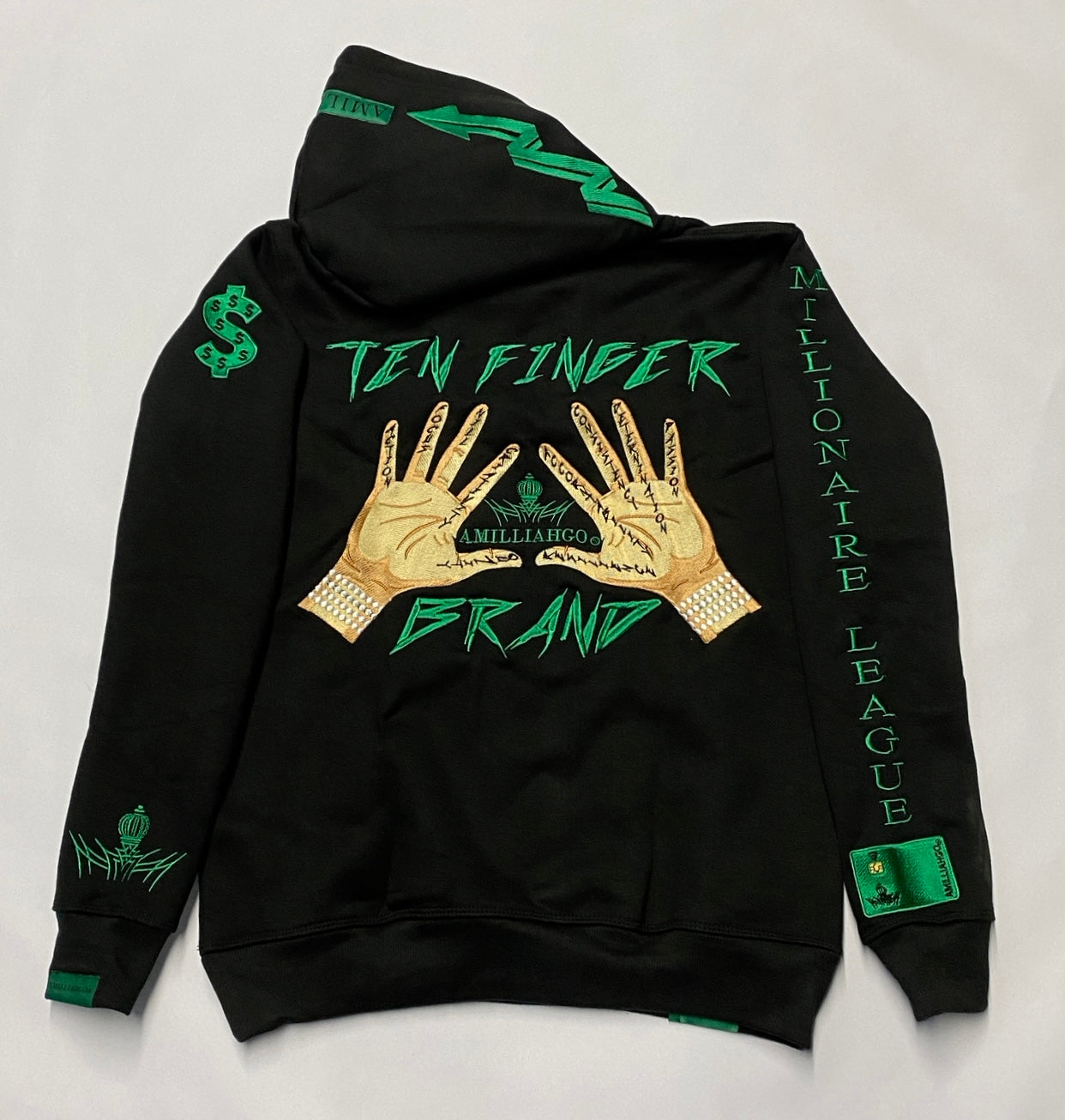 AMILLIAHGO TEN FINGER BRAND DESIGN HOODIE