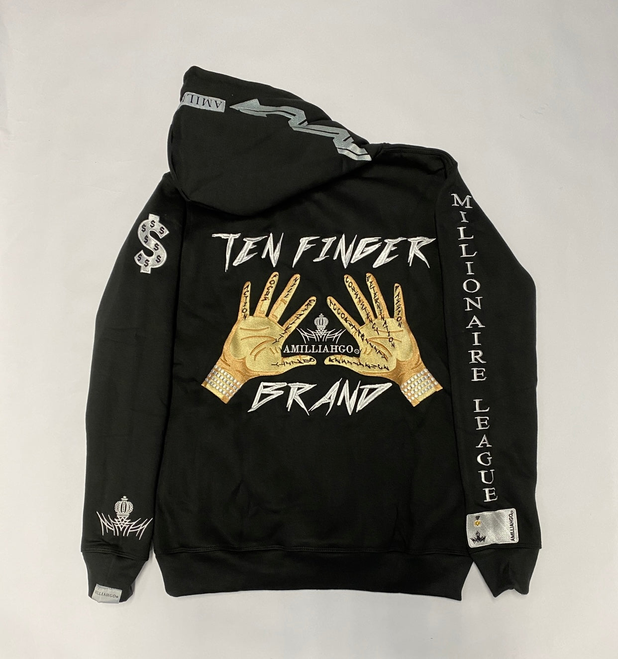 AMILLIAHGO TEN FINGER BRAND DESIGN HOODIE