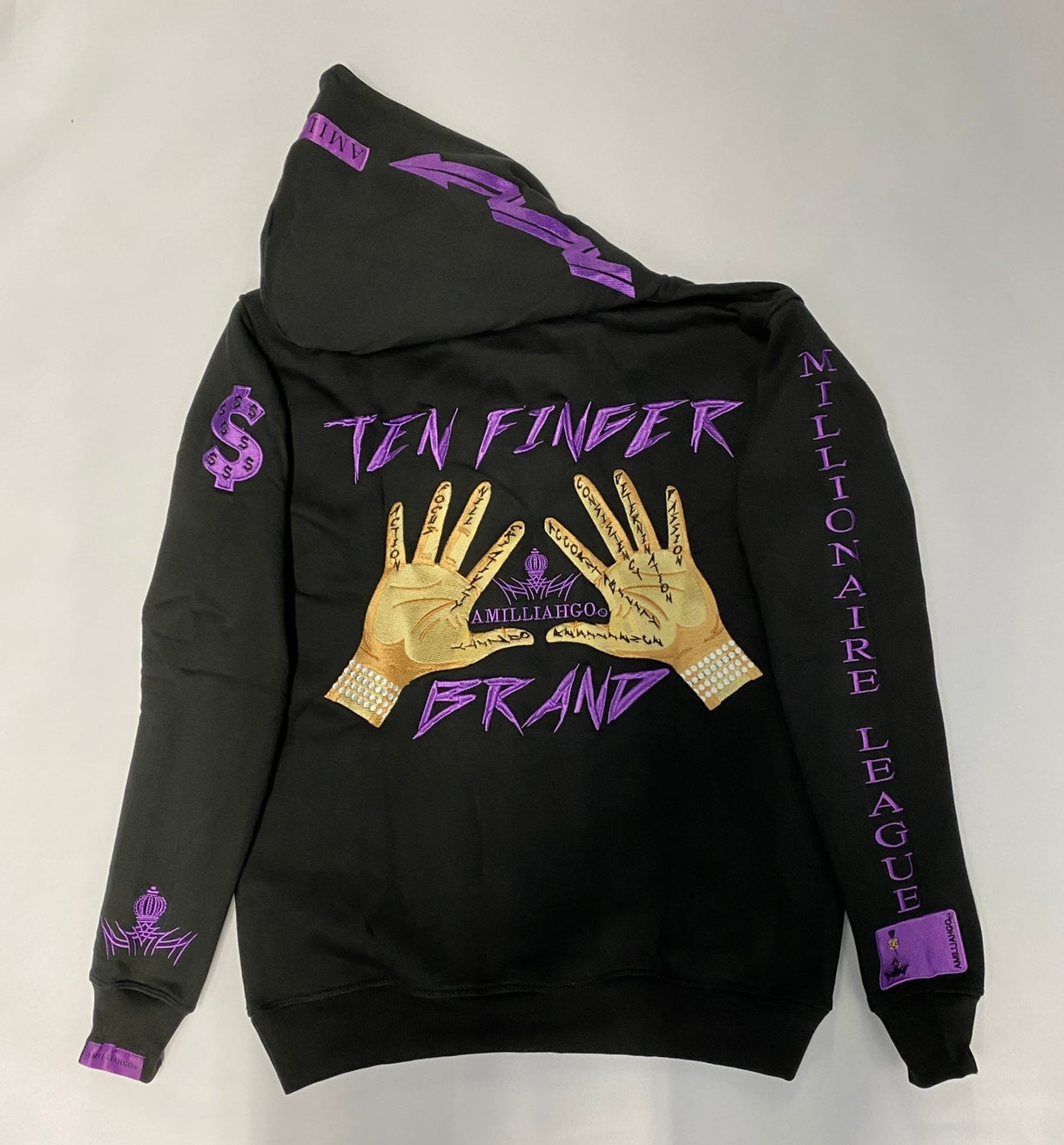 AMILLIAHGO TEN FINGER BRAND DESIGN HOODIE