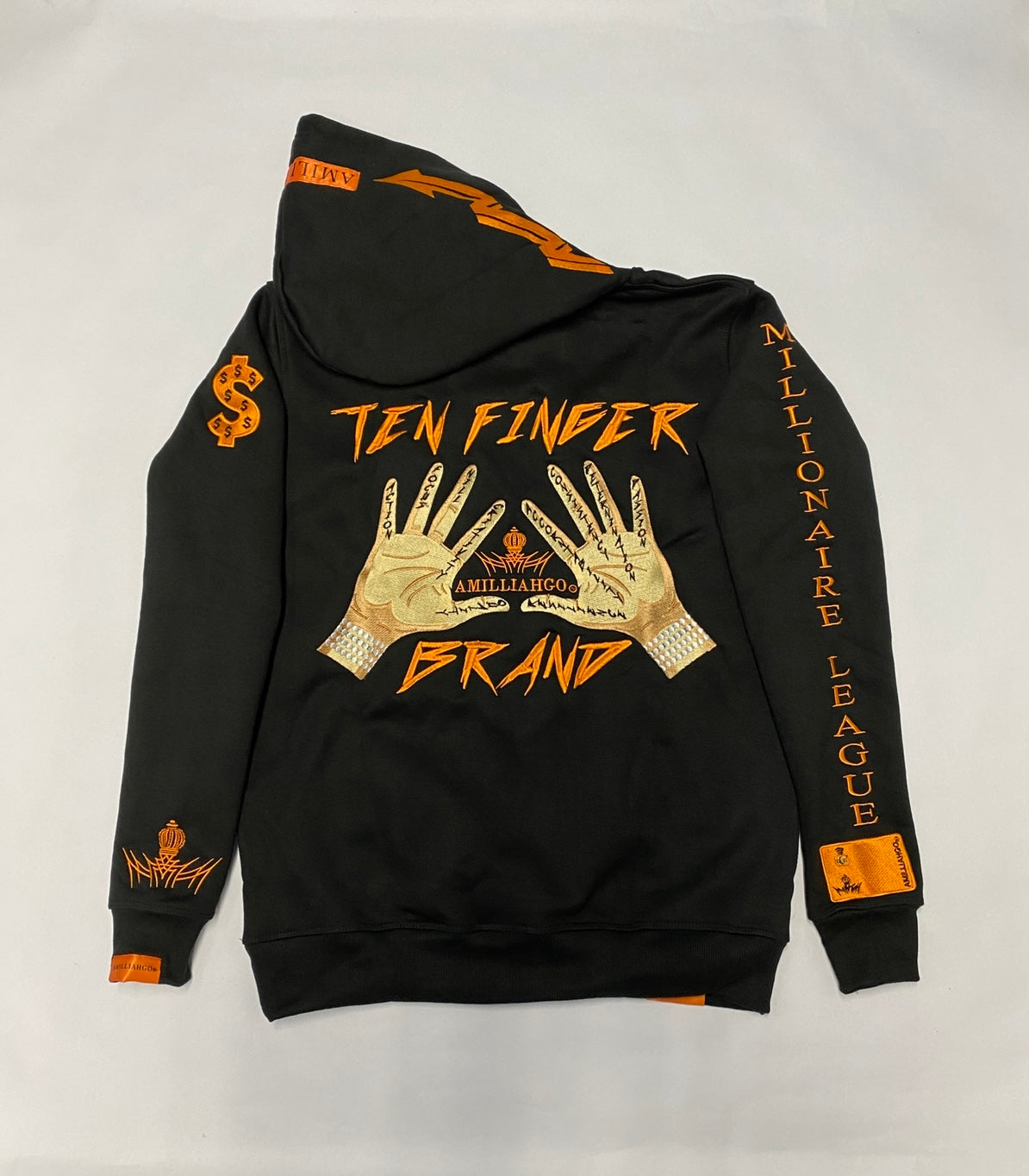 AMILLIAHGO TEN FINGER BRAND DESIGN HOODIE