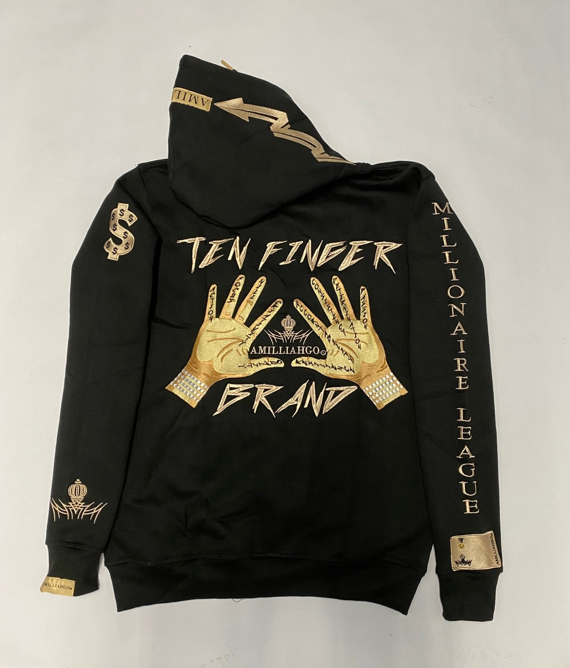 AMILLIAHGO TEN FINGER BRAND DESIGN HOODIE