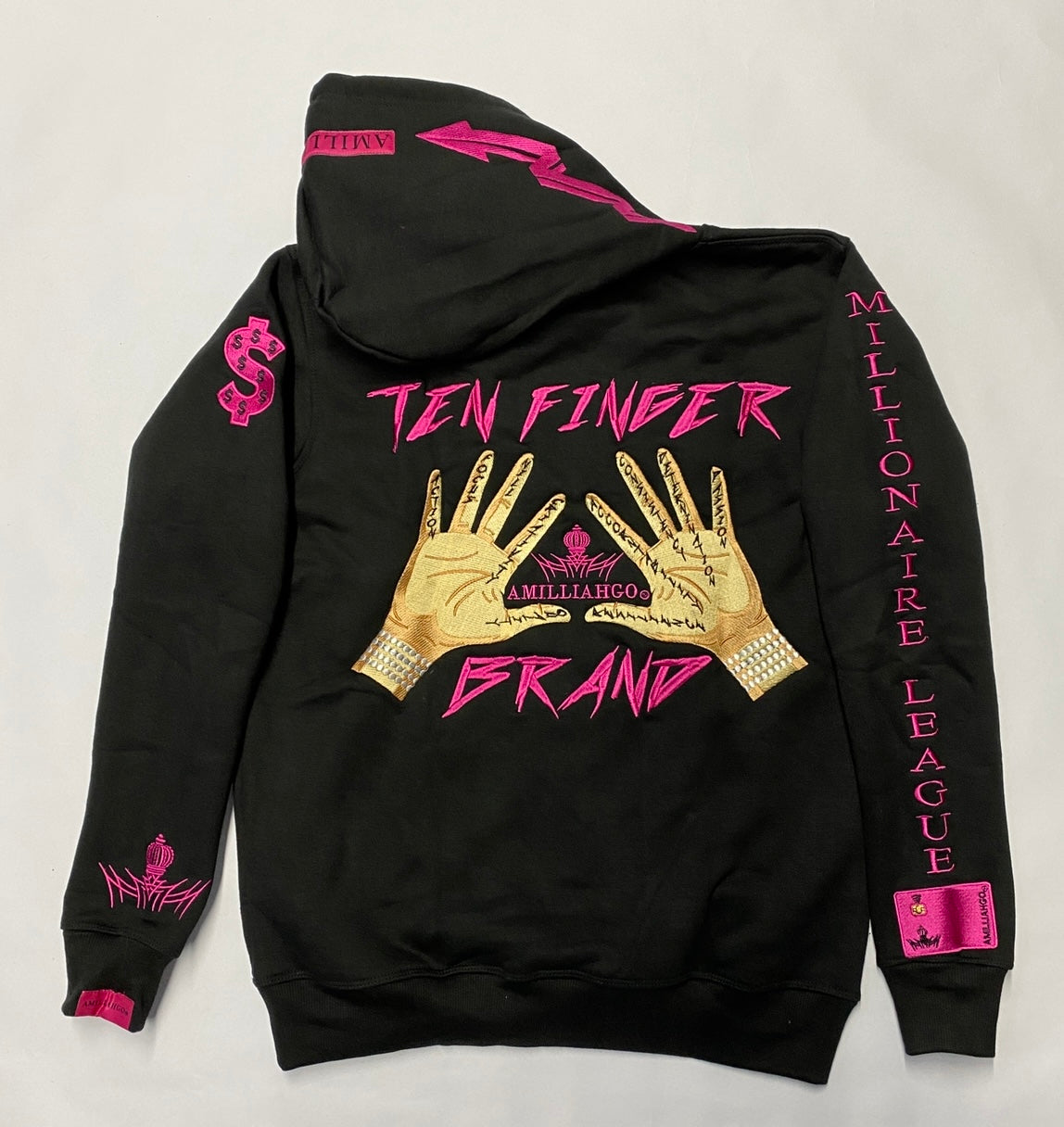 AMILLIAHGO TEN FINGER BRAND DESIGN HOODIE