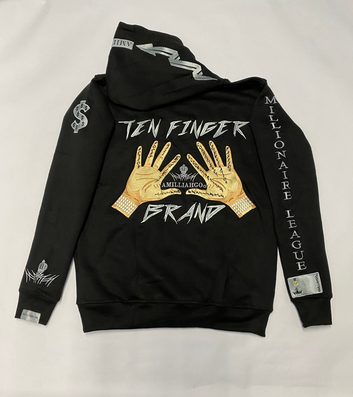 AMILLIAHGO TEN FINGER BRAND DESIGN HOODIE