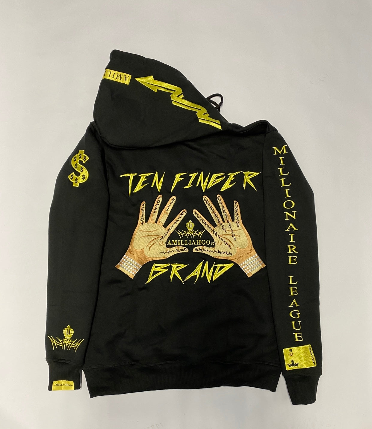 AMILLIAHGO TEN FINGER BRAND DESIGN HOODIE