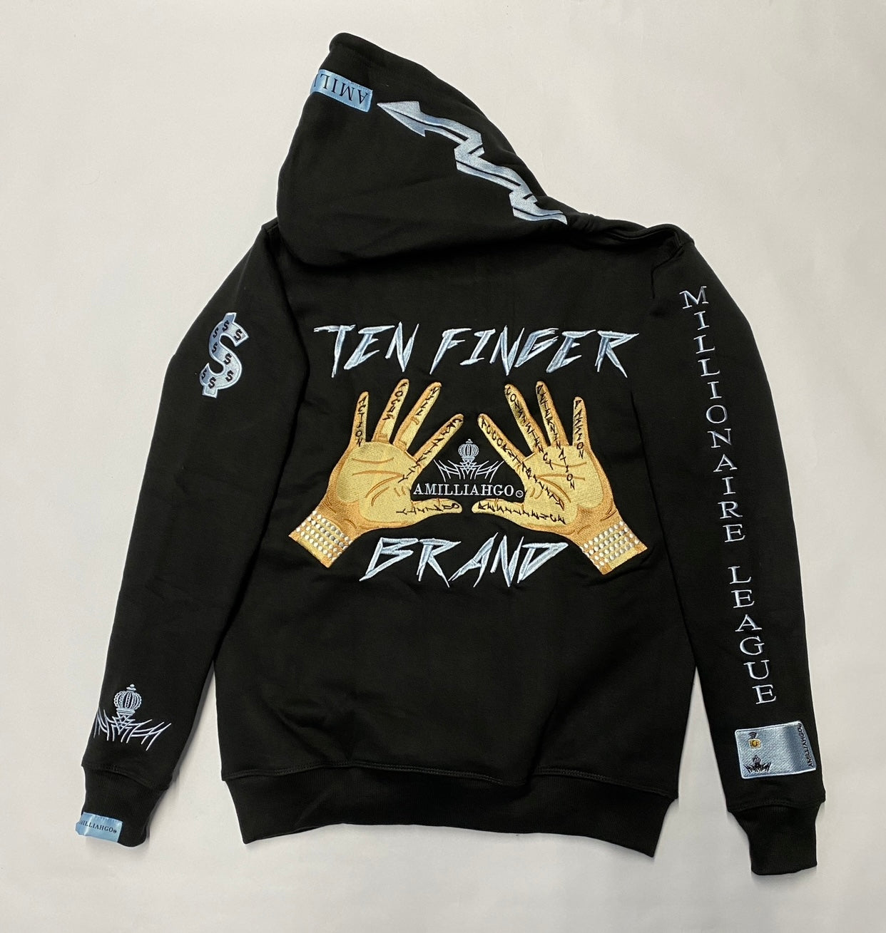 AMILLIAHGO TEN FINGER BRAND DESIGN HOODIE